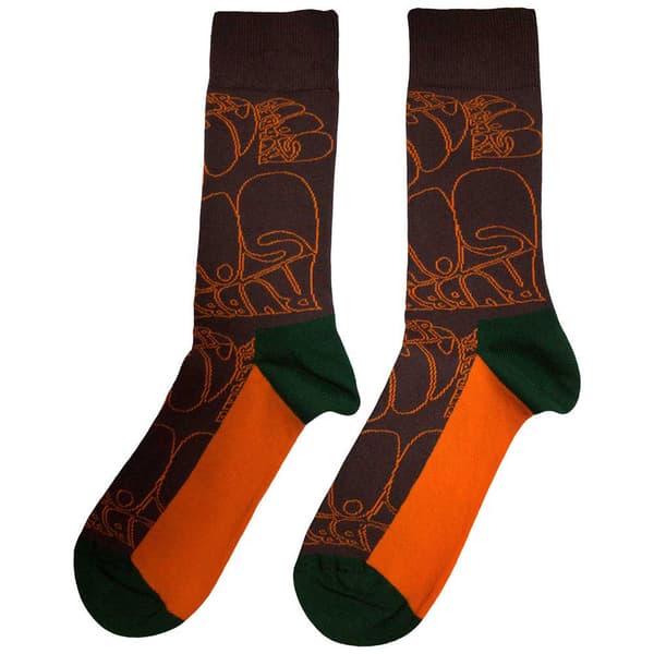 The Beatles Rubber Soul Text Outline Repeat Ankle Socks One Size