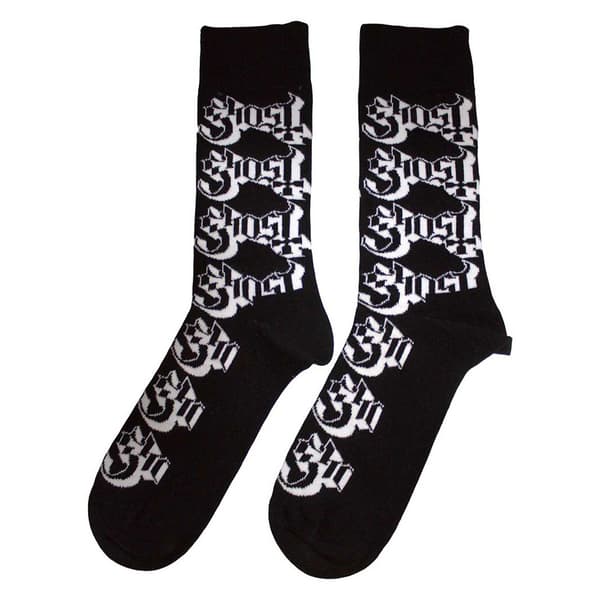 Ghost Band Logo Pattern Ankle Socks Ankle UK Size 7-11