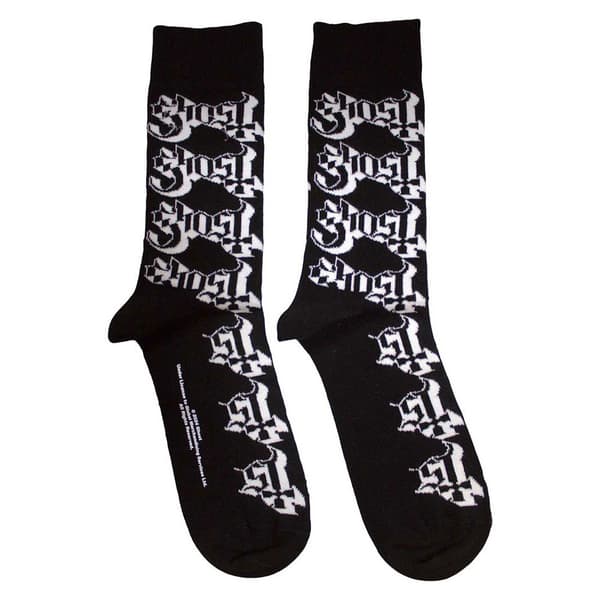 Ghost Band Logo Pattern Ankle Socks Ankle UK Size 7-11