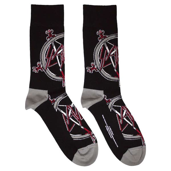 Slayer Band Logo Pentagram Ankle Socks UK Size 7-11