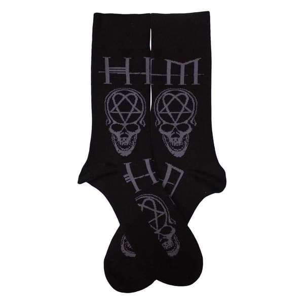 HIM Heartagram Skull Logo Ankle Socks UK Size 7-11