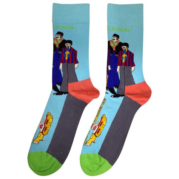 The Beatles Yellow Submarine And Band Ankle Socks One Size
