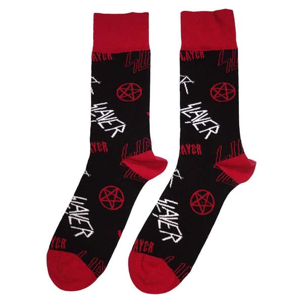 Slayer Band Logo Pattern Ankle Socks UK Size 7-11