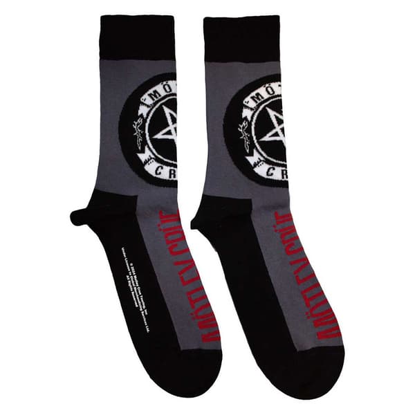 Motley Crue Pentagram Circle Logo Ankle Socks UK Size 7-11