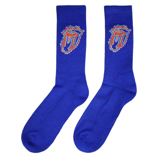 The Rolling Stones Doodle Tongue Ankle Socks UK Size 7-11