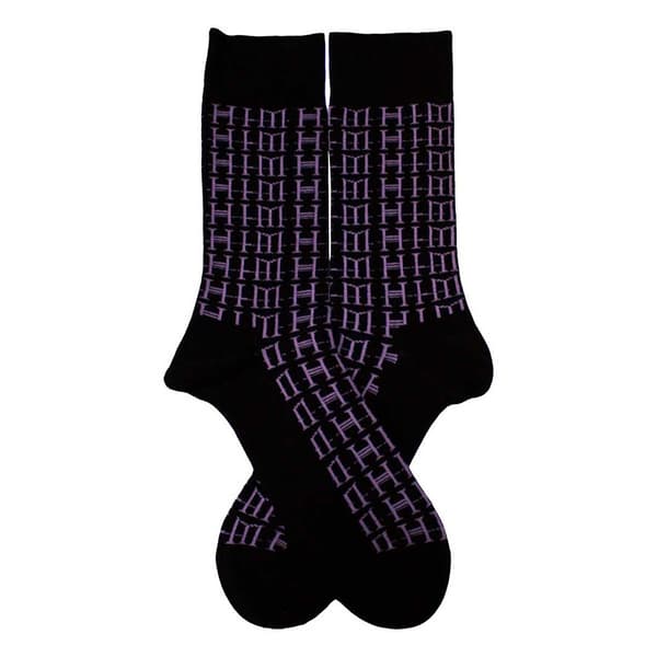 HIM Band Logo Repeat Ankle Socks UK Size 7-11