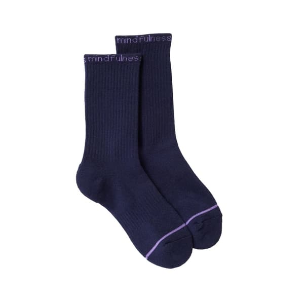 Girlfriend Collective Womens/Ladies Mindfulness Crew Socks Navy One Size