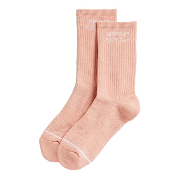 Girlfriend Collective Womens/Ladies Please Recycle Crew Socks