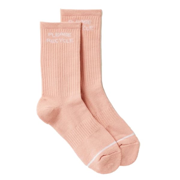 Girlfriend Collective Womens/Ladies Please Recycle Crew Socks