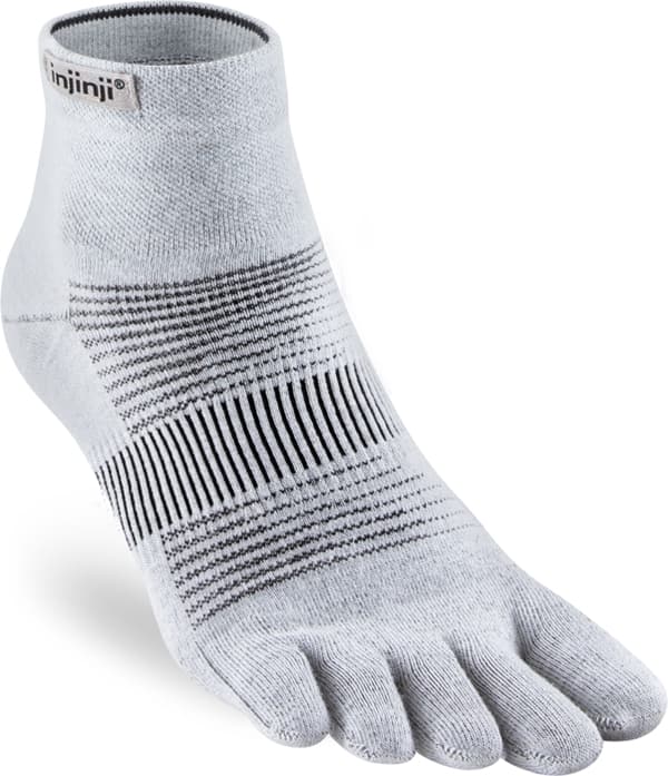 INJINJI RUN LIGHTWEIGHT NO-SHOW Light grey L (44.5-47), tåstrumpor löpning