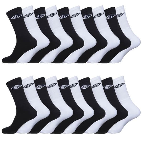 Höga strumpor - UMBRO - 20-pack - Svart och Vit - Komfort - Sport