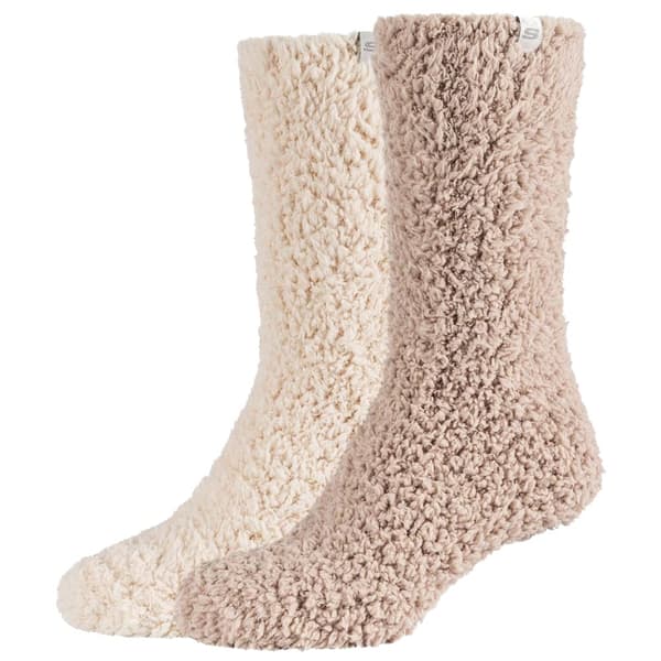 Skechers 2PPK Wm Cozy Fuzzy Socks SK41112-1221, Kvinna, Strumpor, Beige Beige 39-42