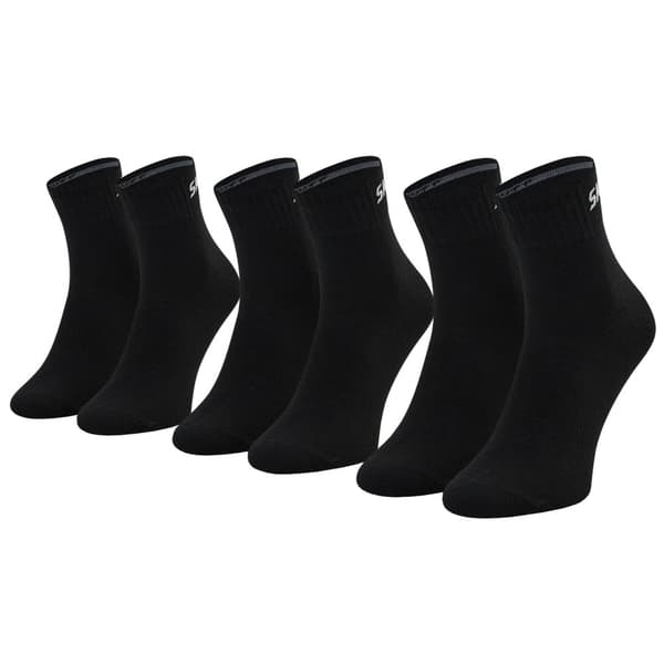 Skechers 3PPK Unisex Mesh Ventilation Quarter Socks SK42017-9999, Unisex, Strumpor, Svart Black 35-38