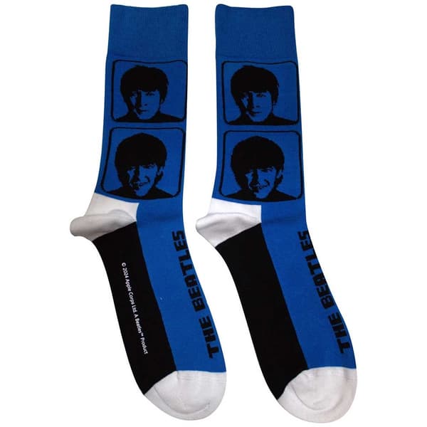 The Beatles Unisex Adult Hard Day’s Night Headshot Socks Blue 7 UK-11 UK