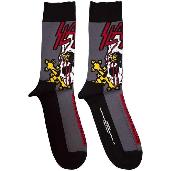 Slayer Unisex Adult South Of Heaven Socks Charcoal Grey 7 UK-11 UK