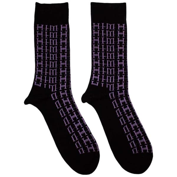 Him Unisex Adult Repeat Logo Ankle Socks Black 7 UK-11 UK