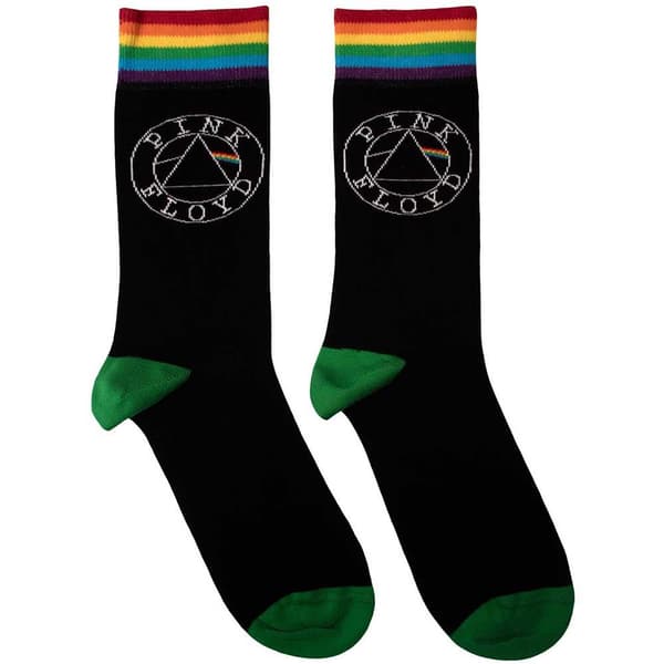 Pink Floyd Unisex Adult Circle Logo Socks Black 7 UK-11 UK