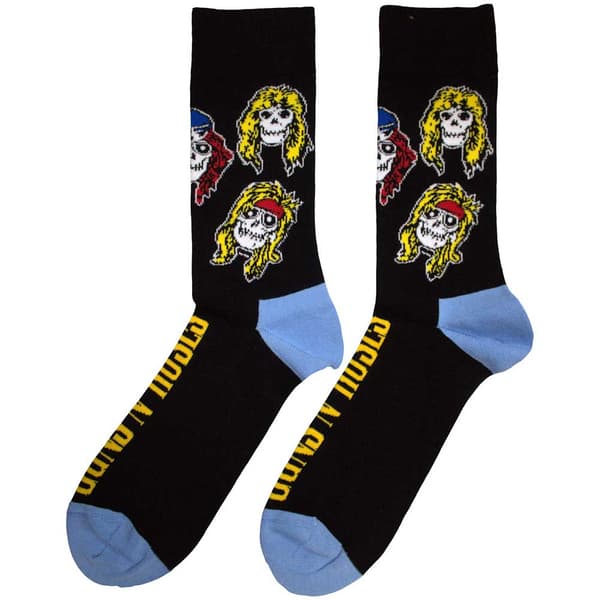 Guns N Roses Unisex Adult Skulls Band Socks