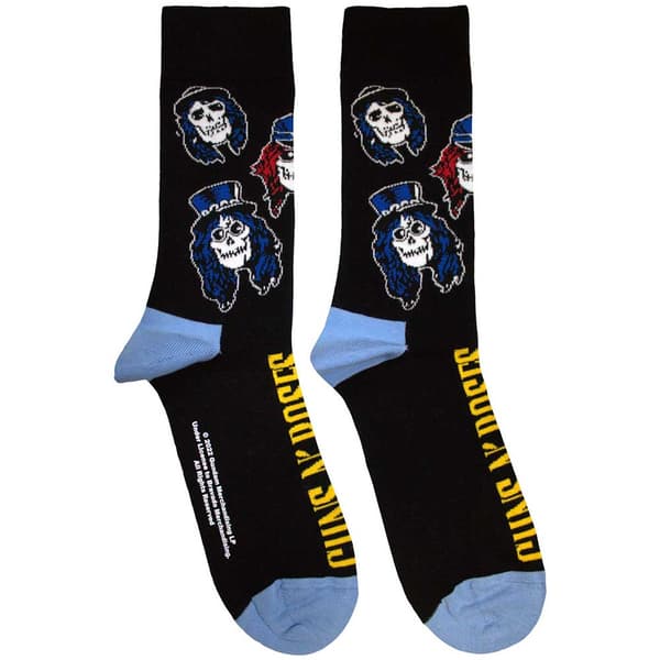 Guns N Roses Unisex Vuxen Skulls Band Strumpor Black 7 UK-11 UK