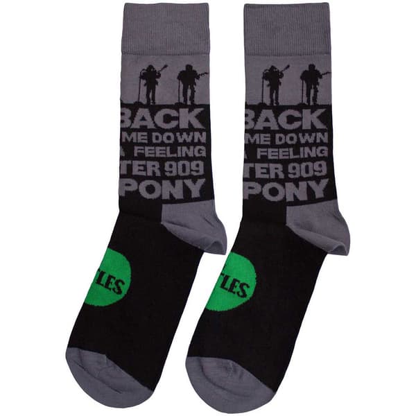 The Beatles Rooftop Silhouettes And Apple Ankle Socks One Size