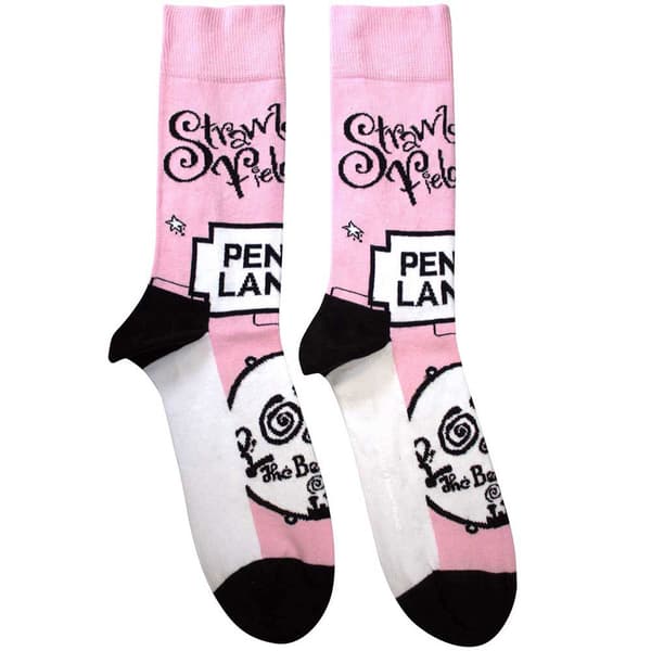 The Beatles Strawberry Fields Penny Lane Ankle Socks One Size