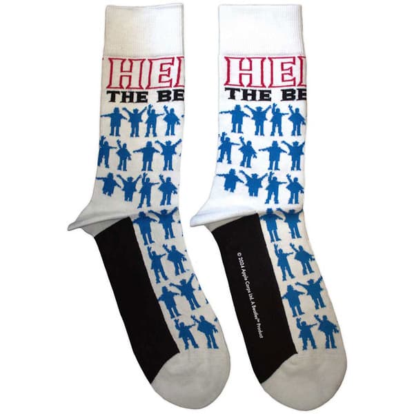 The Beatles Help Silhouettes Repeat Ankle Socks One Size