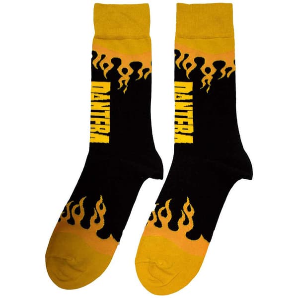 Pantera Flame Band Logo Ankle Socks One Size