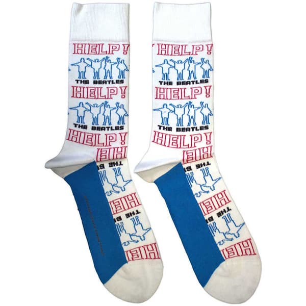 The Beatles Help Outlines Repeat Ankle Socks One Size