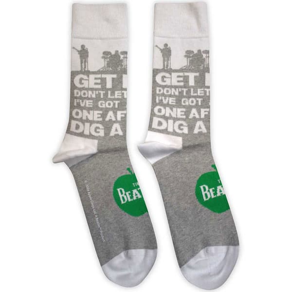 The Beatles Rooftop Silhouettes And Apple Ankle Socks One Size
