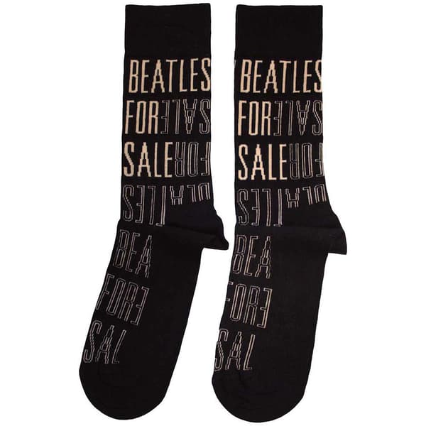 The Beatles For Sale Text Outlines Repeat Ankle Socks One Size