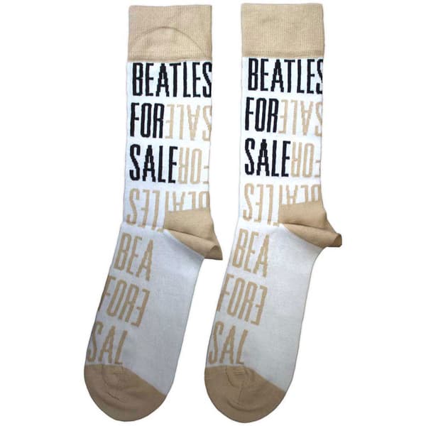 The Beatles For Sale Text Repeat Ankle Socks One Size