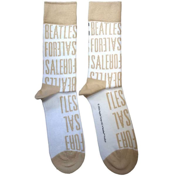 The Beatles For Sale Text Repeat Ankle Socks One Size