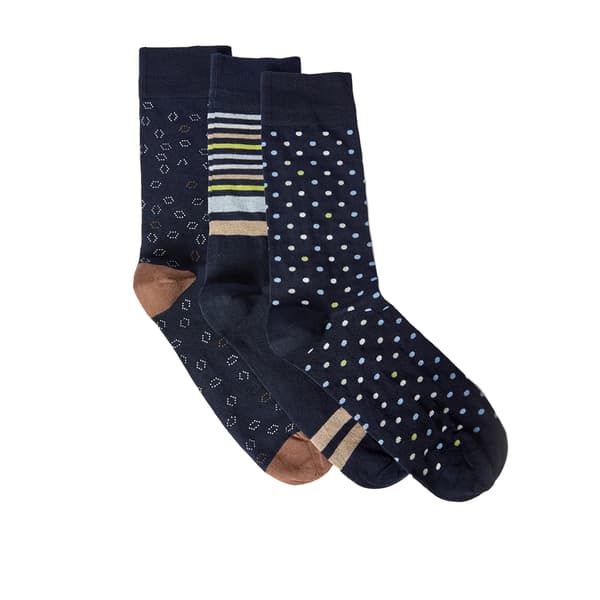 Burton Mens Smart Mixed Socks (Pack of 3) Navy One Size
