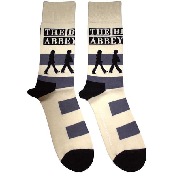 The Beatles Unisex Adult Abbey Road Crossing Socks Natural 7 UK-11 UK