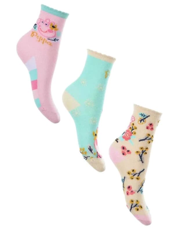 3-pack Greta gris Strumpor Blommor multifärg 27/30