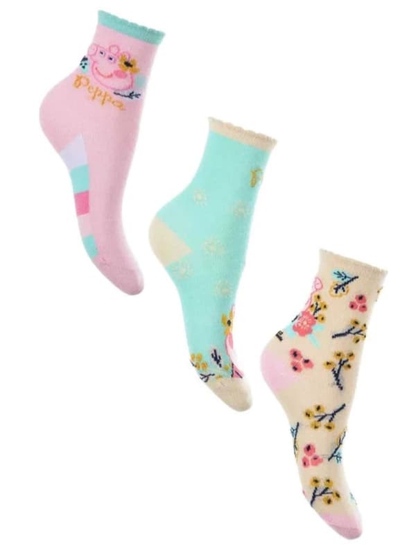 3-pack Greta gris Strumpor Blommor