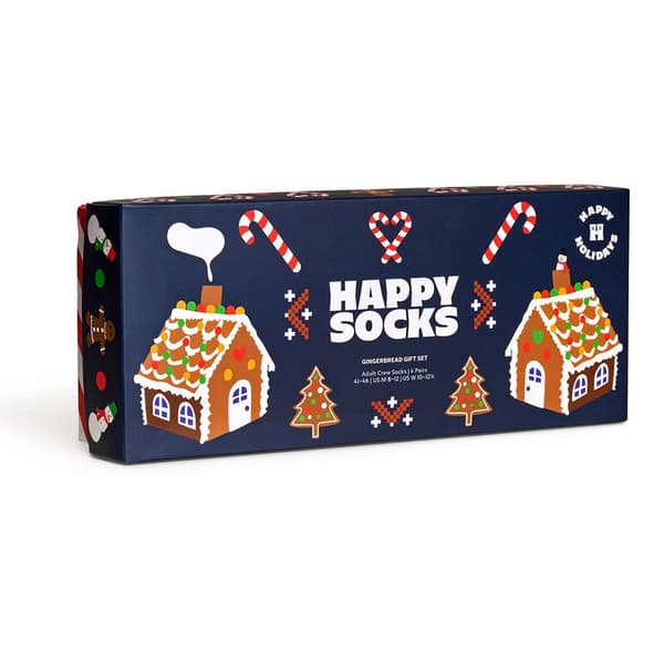 Happy Socks Gingerbreads Gift Set Half Långa Strumpor 4 Par Flerfärgad EU 36-40 Man