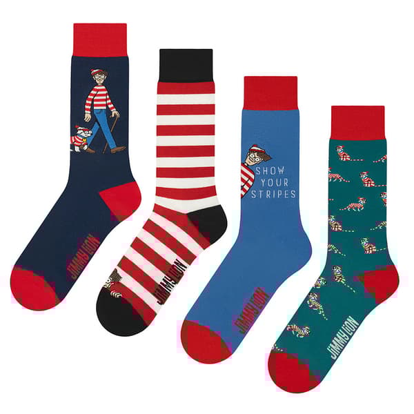Jimmy Lion Where´s Wally Sokker 3 Par Blå EU 36-40 Mand