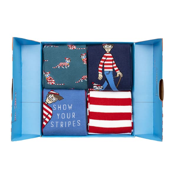 Jimmy Lion Where´s Wally Sokker 3 Par Blå EU 36-40 Mand