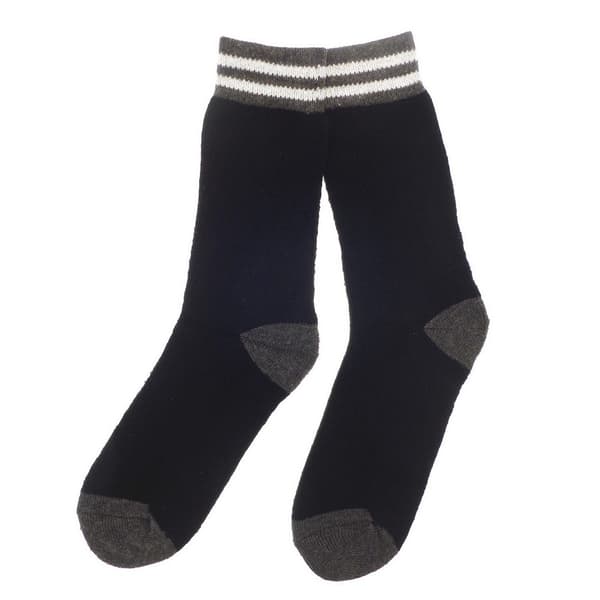 Ribbon Mens Recycled Cotton Work Socks (Pack of 3) Black/Grey 6 UK-11 UK