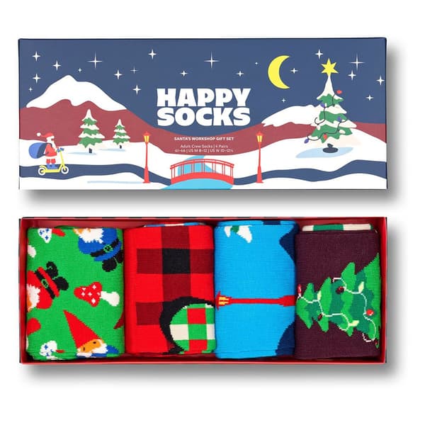 Happy Socks Santa´s Workshops Gift Set Half Pitkät Sukat 4 Parit Monivärinen EU 41-46 Mies