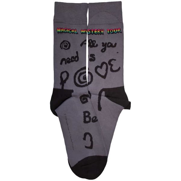 The Beatles Unisex Adult Magical Mystery Tour All You Need Is Love Socks