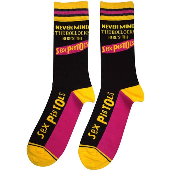 Sex Pistols Unisex Adult Never Mind The Bollocks Striped Socks