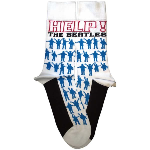The Beatles Unisex Adult Help Repeat Silhouettes Socks