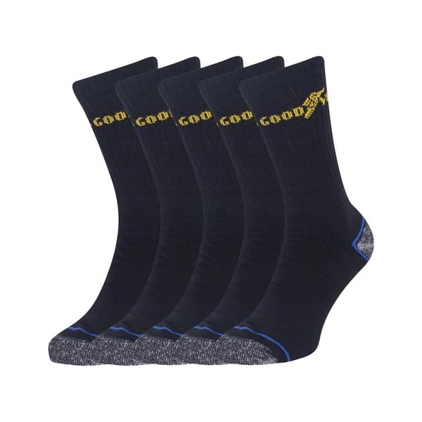 Goodyear Mens Heavy Duty Work Socks (Pack of 5) Black 6 UK-11 UK