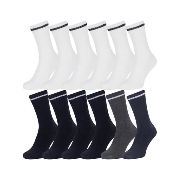 Iron Mountain Mens Classic Sports Socks (Pack of 12) Multicoloured One Size