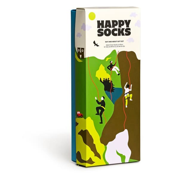 Happy Socks Out And Abouts Gift Set Half Långa Strumpor 4 Par Flerfärgad EU 36-40 Man