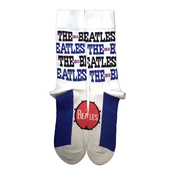 The Beatles Unisex Adult Budokan Poster & Drum Logo Socks