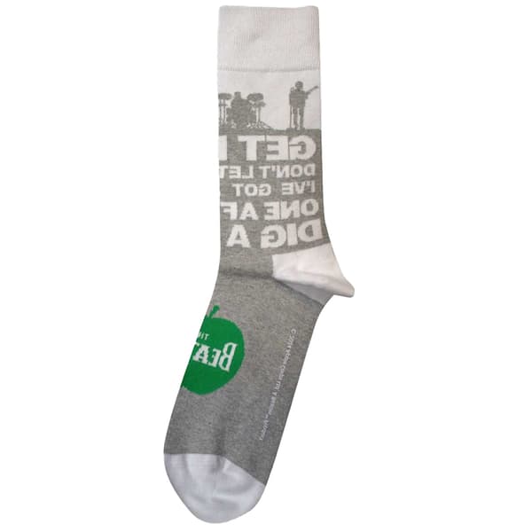 The Beatles Unisex Adult Rooftop Silhouettes & Apple Socks