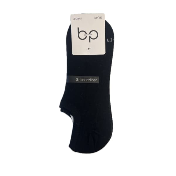 Sneakerliner strumpor i svart - 3 pack